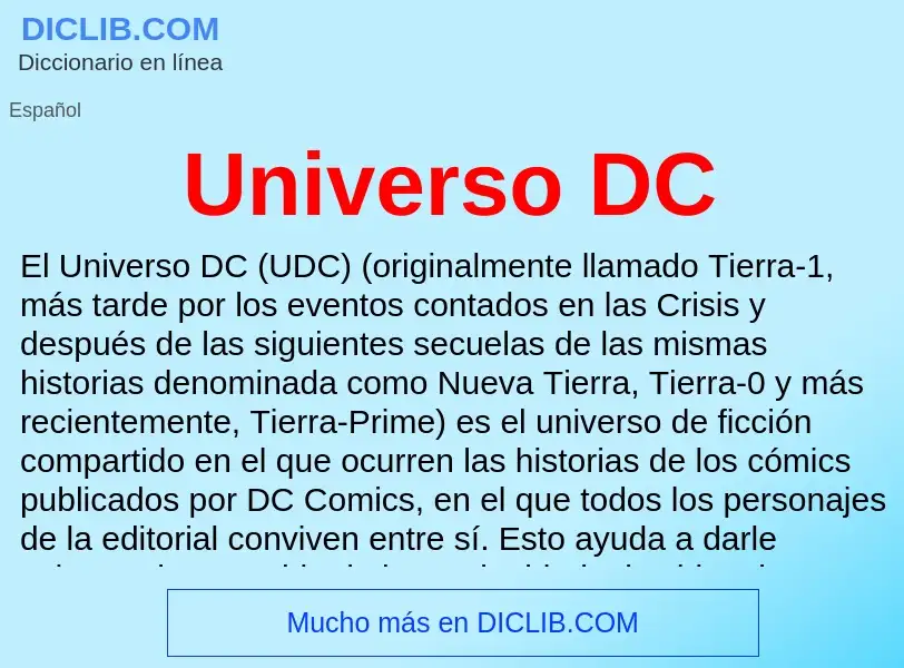 ¿Qué es Universo DC? - significado y definición