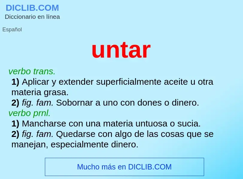 O que é untar - definição, significado, conceito