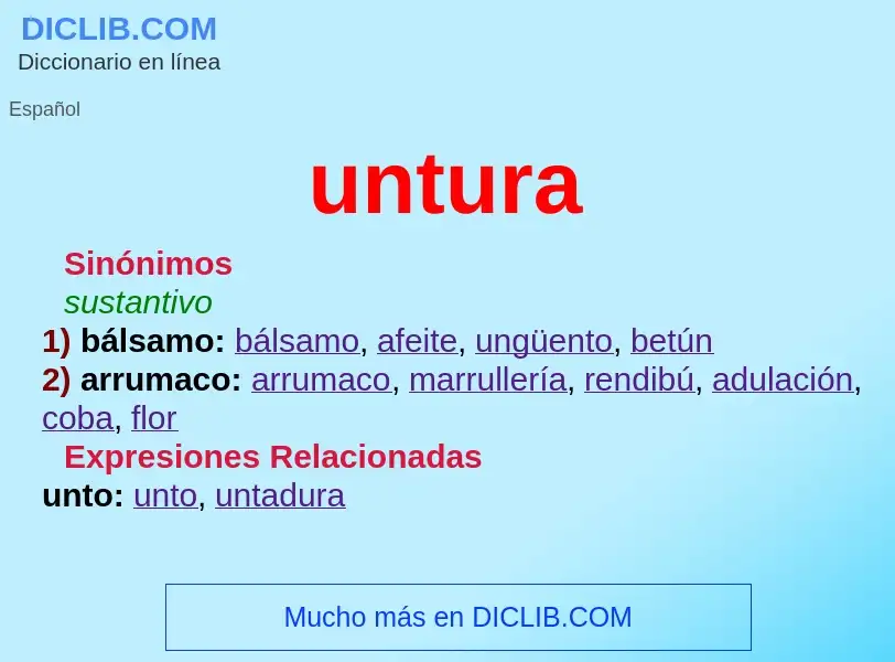 O que é untura - definição, significado, conceito