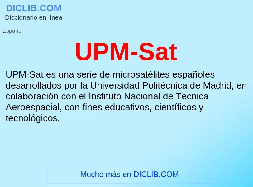 What is UPM-Sat - meaning and definition