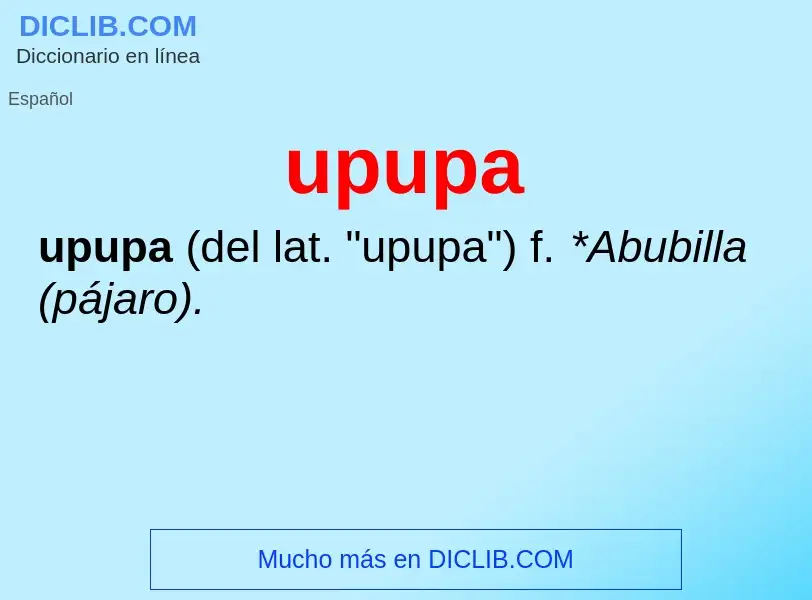 What is upupa - definition