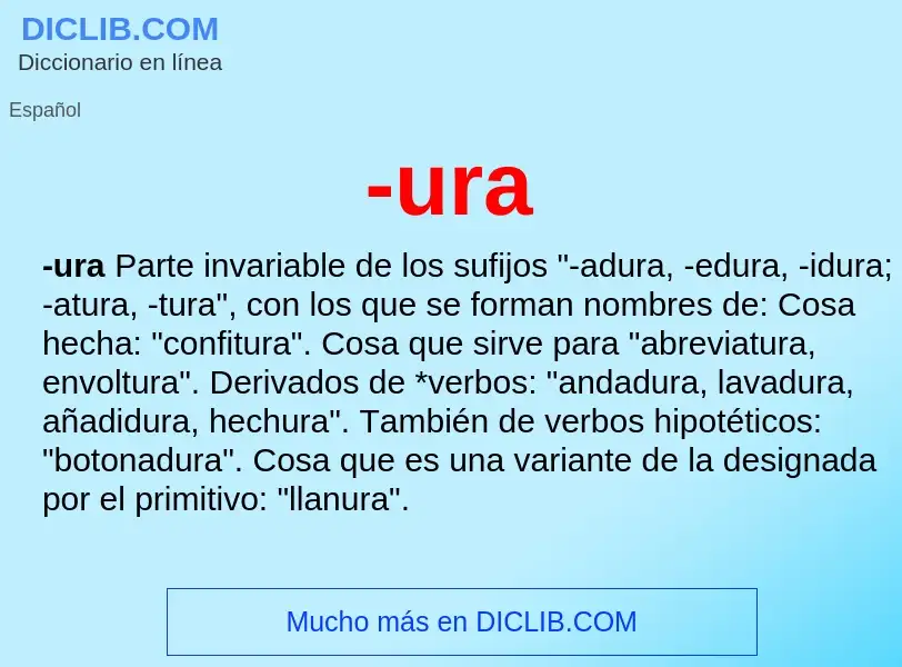 Wat is -ura - definition