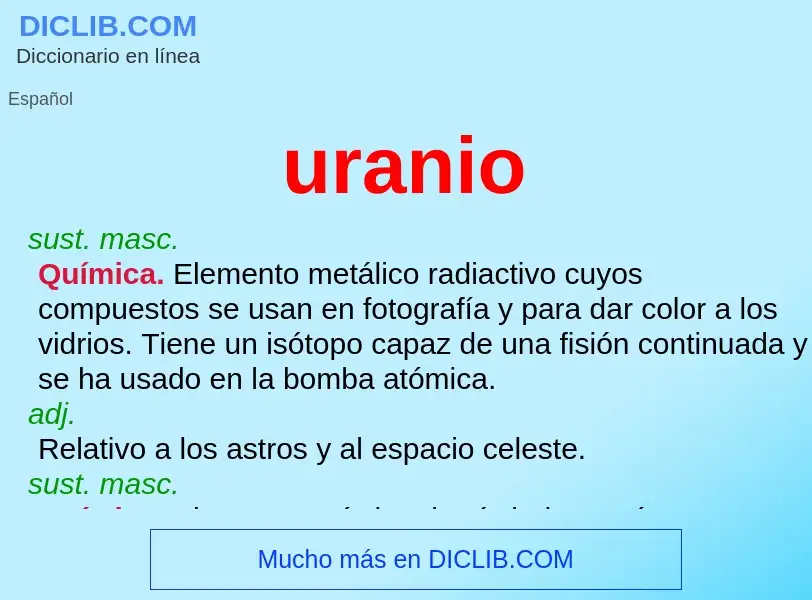 Wat is uranio - definition