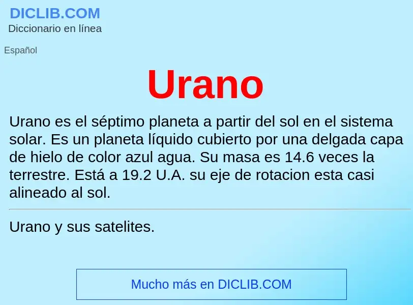 O que é Urano - definição, significado, conceito