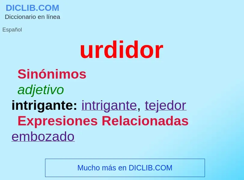 O que é urdidor - definição, significado, conceito