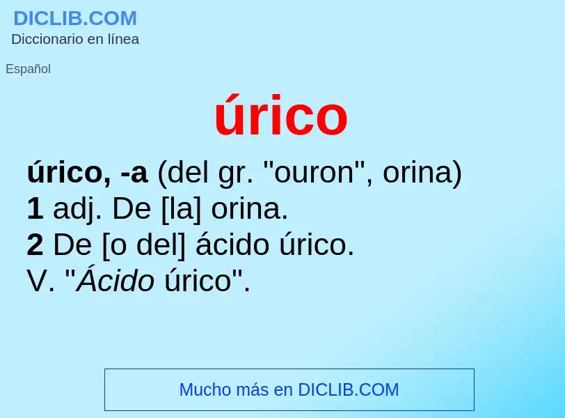 O que é úrico - definição, significado, conceito