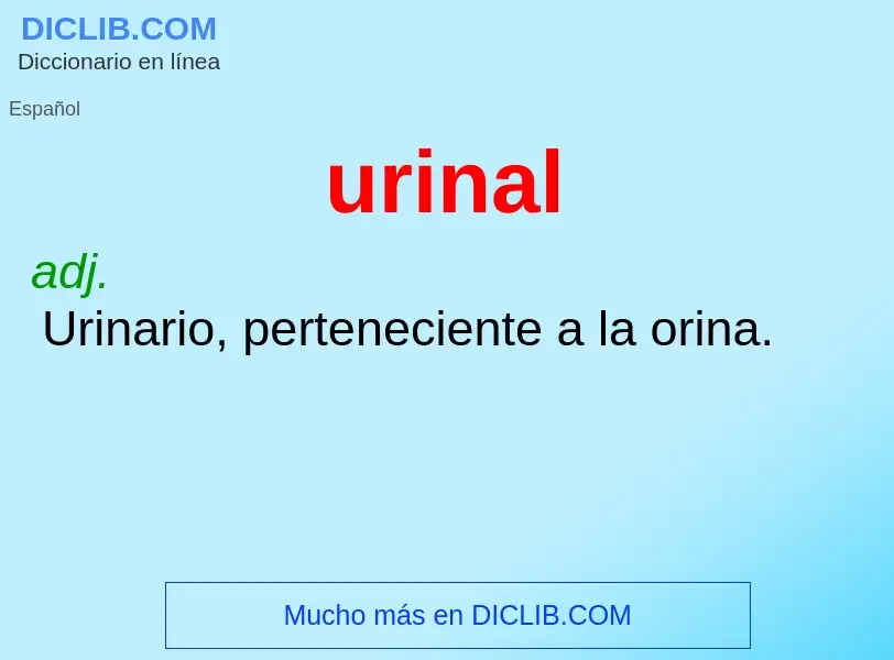 Che cos'è urinal - definizione