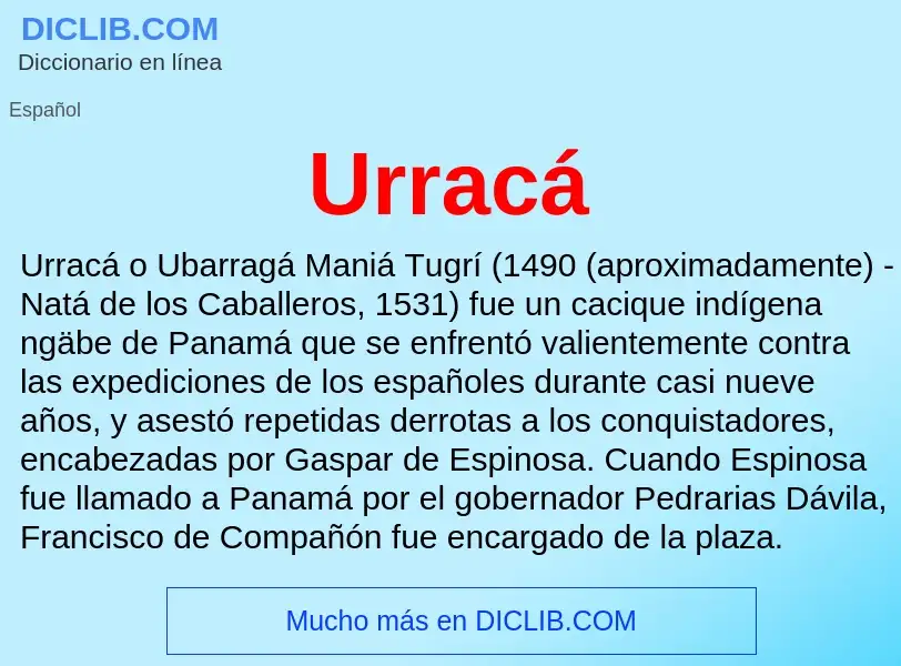 Was ist Urracá - Definition