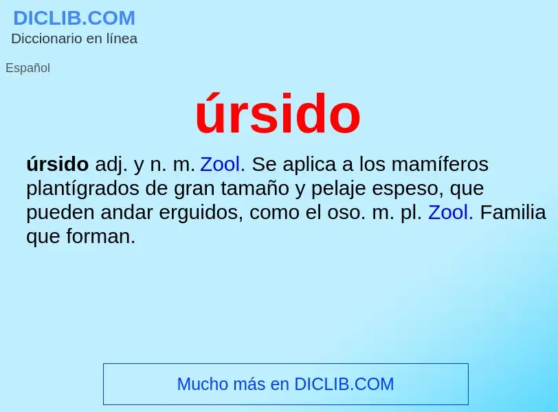 O que é úrsido - definição, significado, conceito