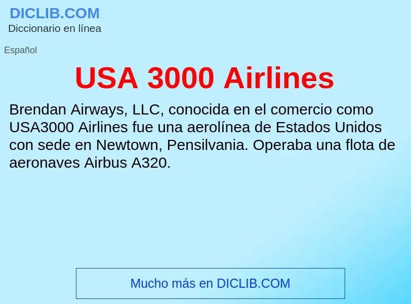 Что такое USA 3000 Airlines - определение