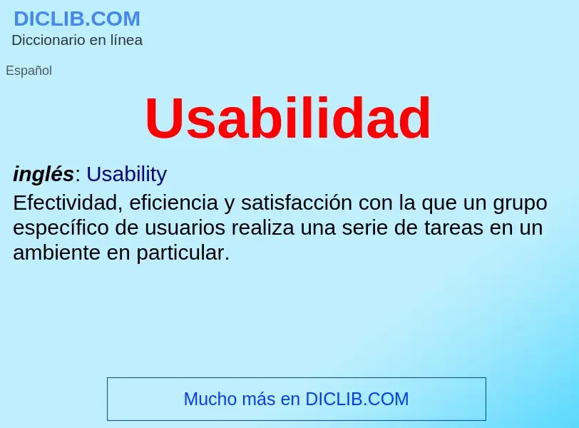 ¿Qué es Usabilidad? - significado y definición