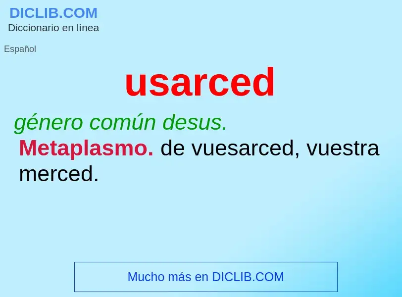 What is usarced - meaning and definition