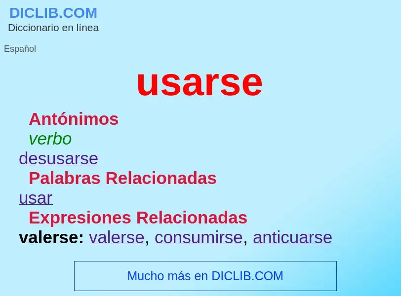 Wat is usarse - definition