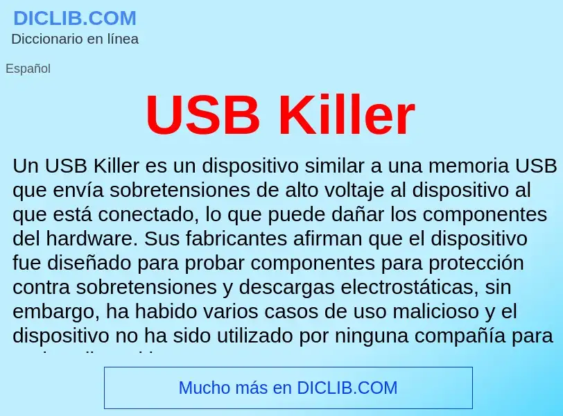 Что такое USB Killer - определение