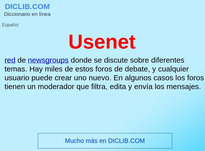 ¿Qué es Usenet? - significado y definición