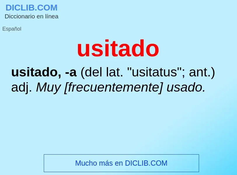 What is usitado - meaning and definition