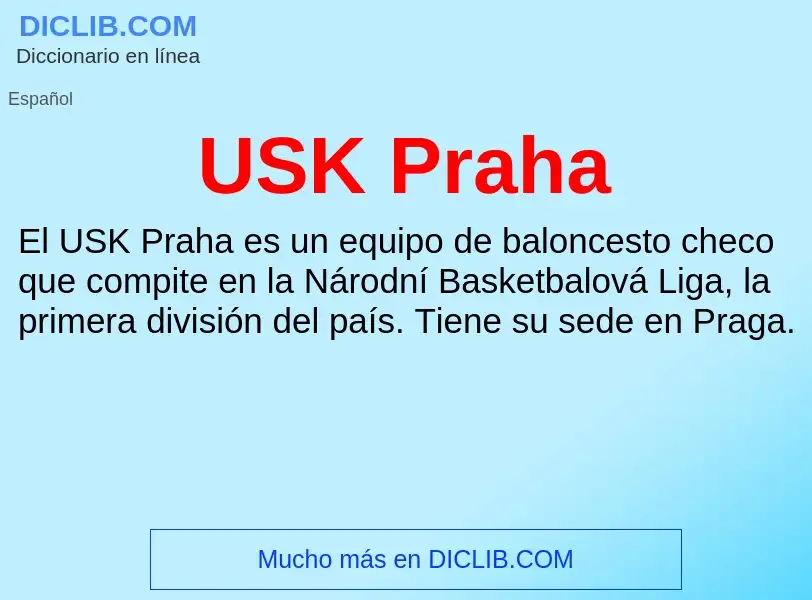 Что такое USK Praha - определение