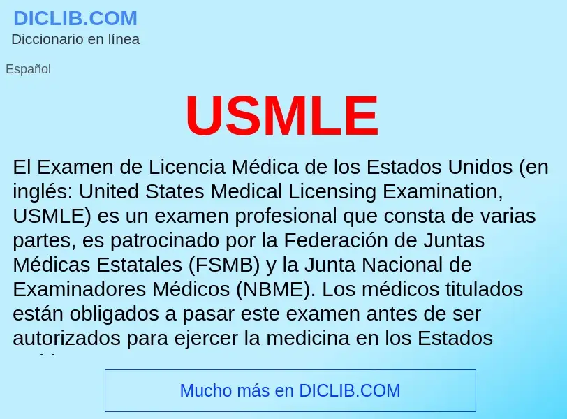 Что такое USMLE - определение