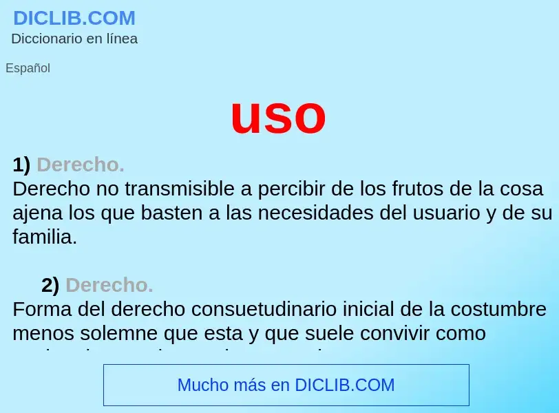 What is uso - meaning and definition