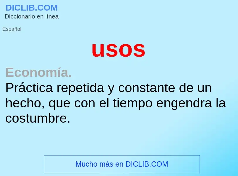 What is usos - meaning and definition