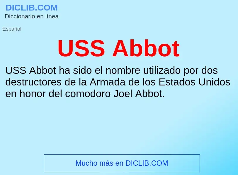 What is USS Abbot - definition