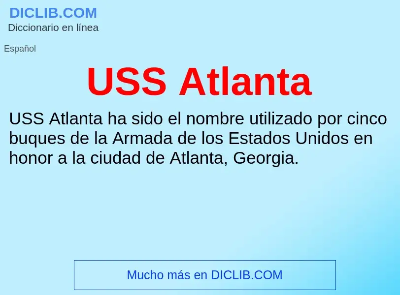 What is USS Atlanta - definition