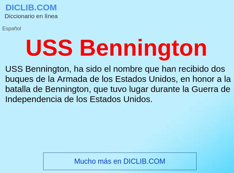 Что такое USS Bennington - определение