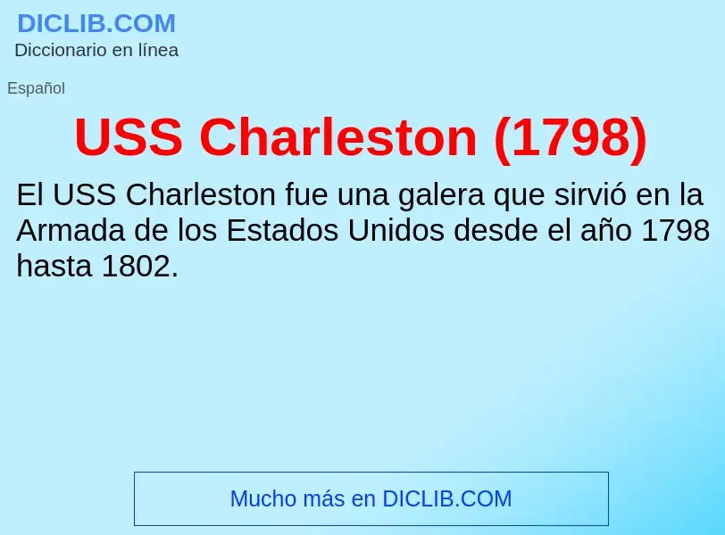 Что такое USS Charleston (1798) - определение