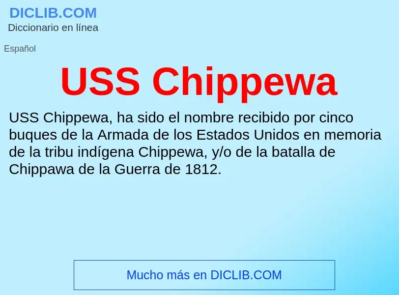 Что такое USS Chippewa - определение