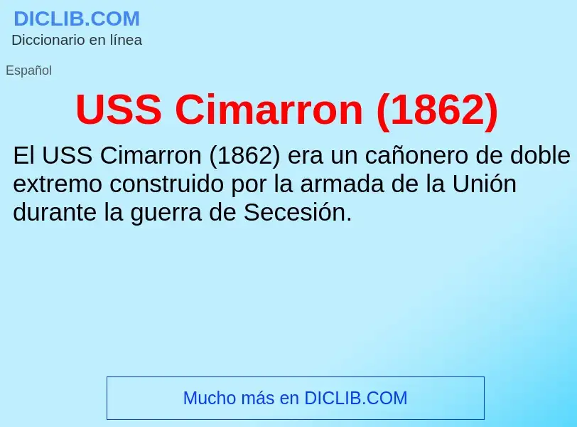 Что такое USS Cimarron (1862) - определение