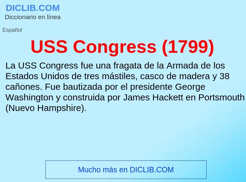 Что такое USS Congress (1799) - определение