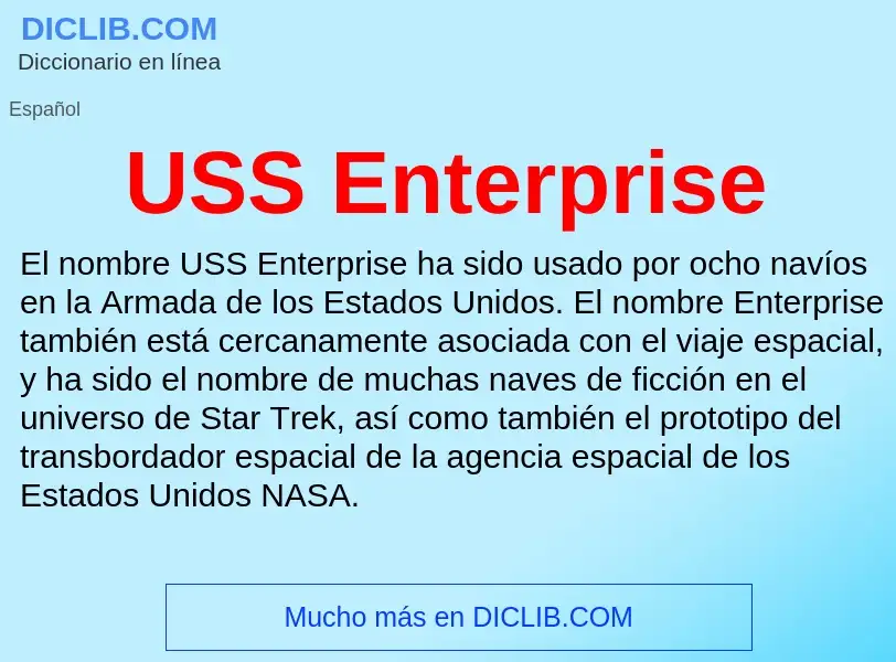 Что такое USS Enterprise - определение