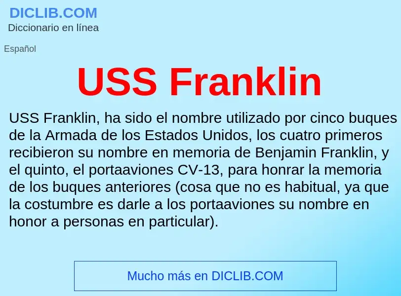 Что такое USS Franklin - определение