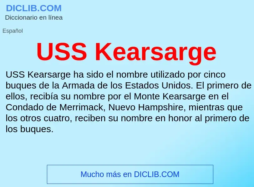 Что такое USS Kearsarge - определение