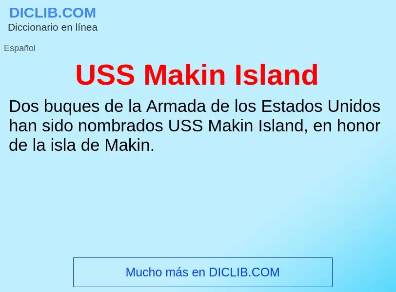 Что такое USS Makin Island - определение