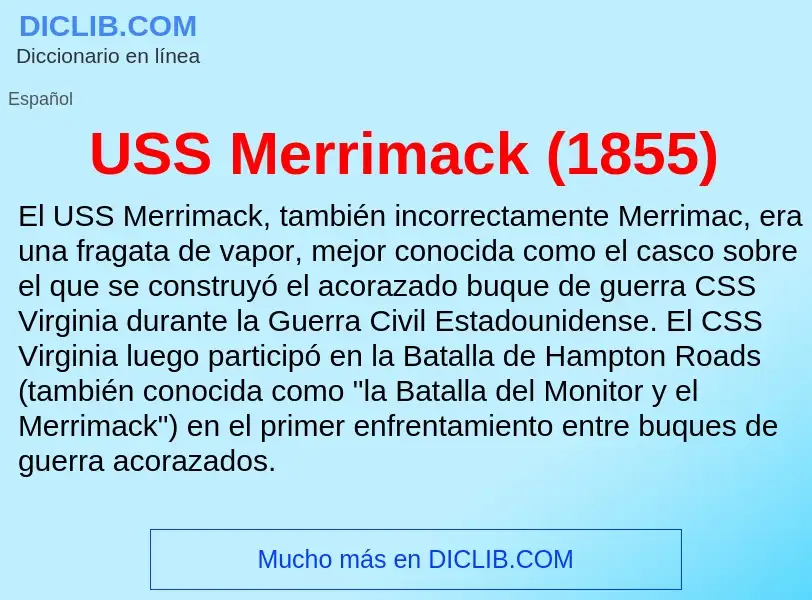 Что такое USS Merrimack (1855) - определение