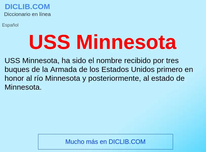 What is USS Minnesota - definition