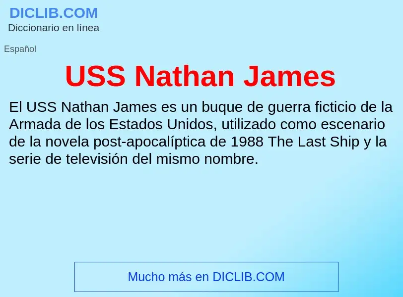 Что такое USS Nathan James - определение