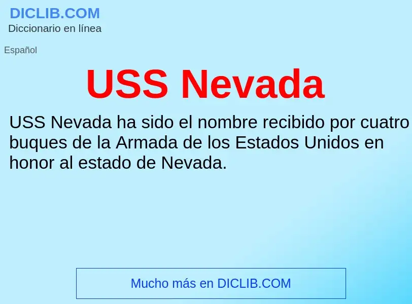 Что такое USS Nevada - определение