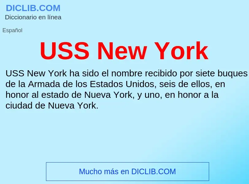 Что такое USS New York - определение