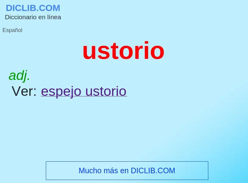 What is ustorio - definition