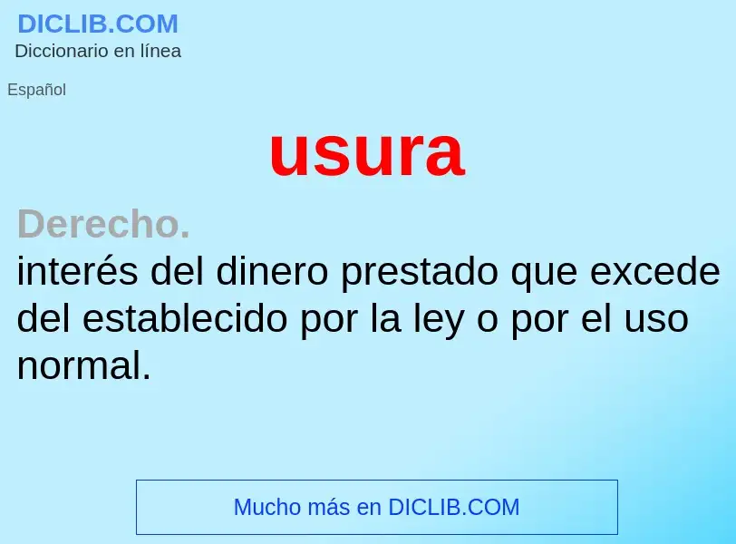 What is usura - definition