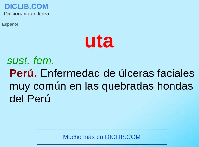 What is uta - definition