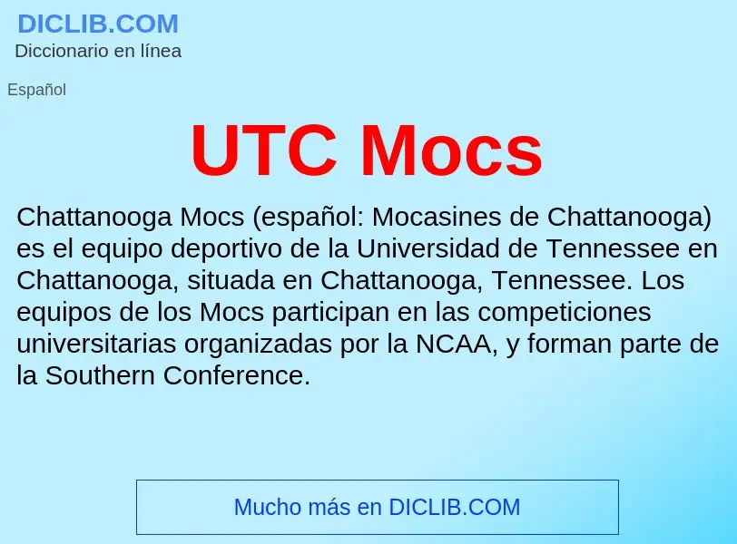 Τι είναι UTC Mocs - ορισμός