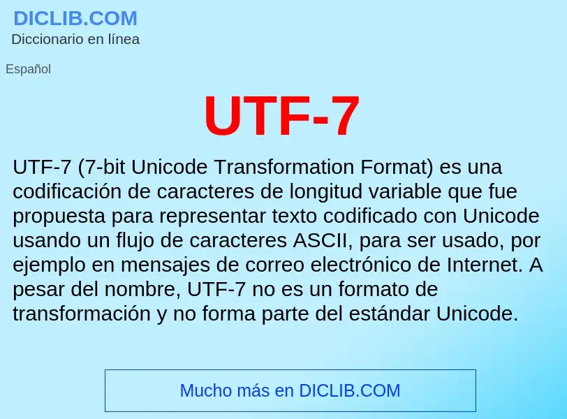 Что такое UTF-7 - определение