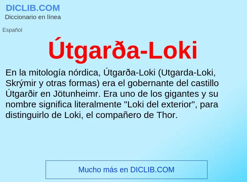 O que é Útgarða-Loki - definição, significado, conceito