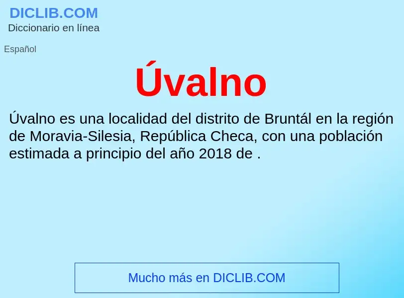 O que é Úvalno - definição, significado, conceito