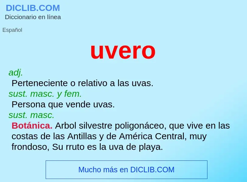 What is uvero - meaning and definition