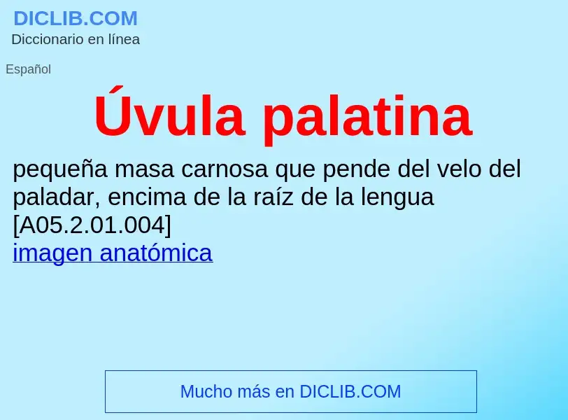 O que é Úvula palatina - definição, significado, conceito