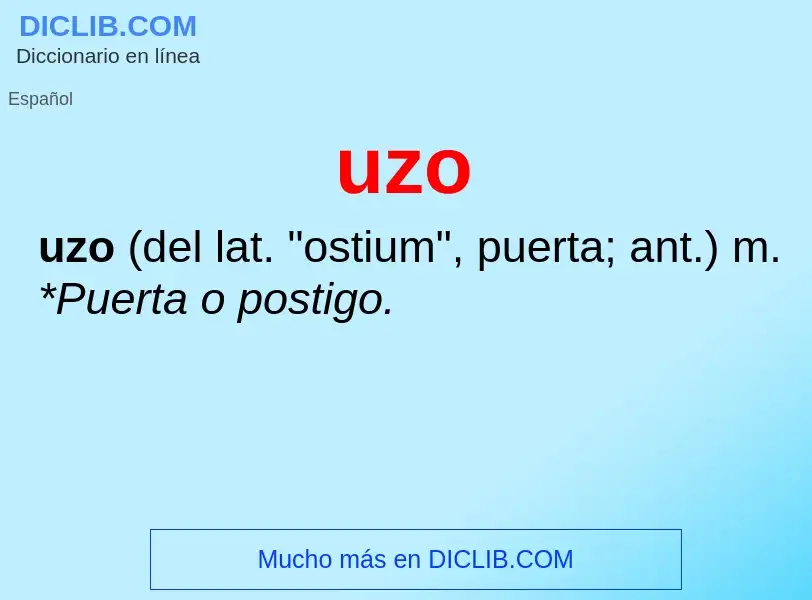 What is uzo - meaning and definition